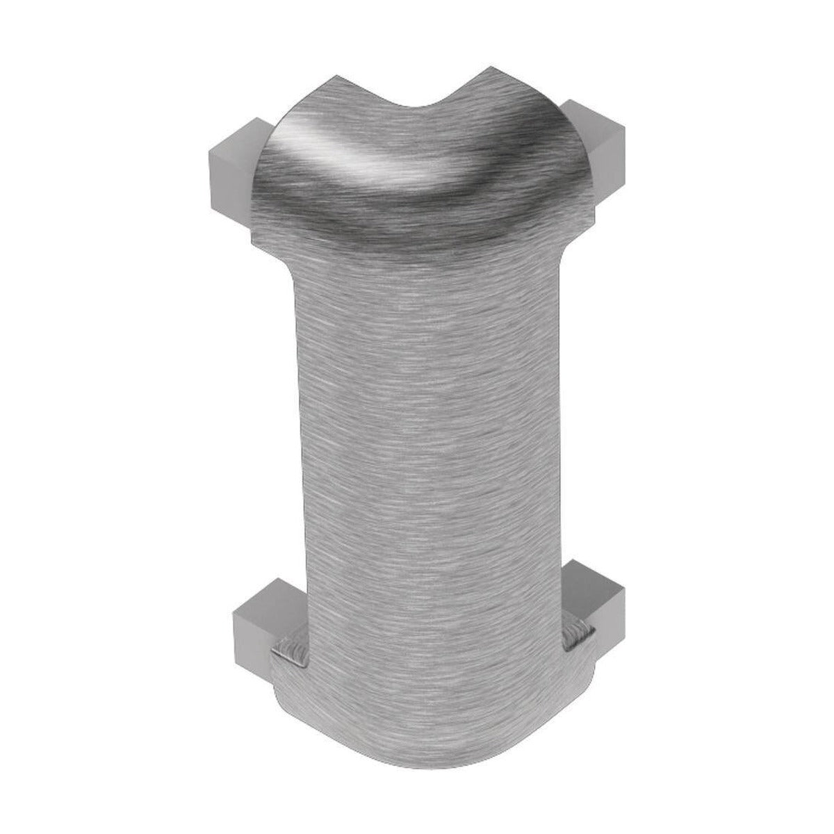 Schluter® RONDEC-CT Corners for Anodized Aluminum Profiles, Brushed Chrome