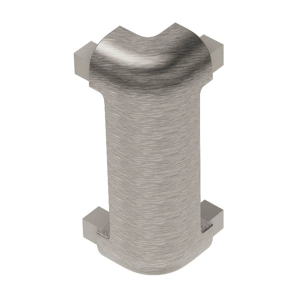 Schluter® RONDEC-CT Corners for Anodized Aluminum Profiles, Brushed Nickel