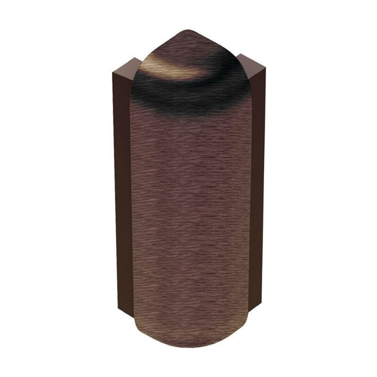 Schluter® RONDEC-STEP-39 Corners for Anodized Aluminum Profiles, Brushed Antique Bronze