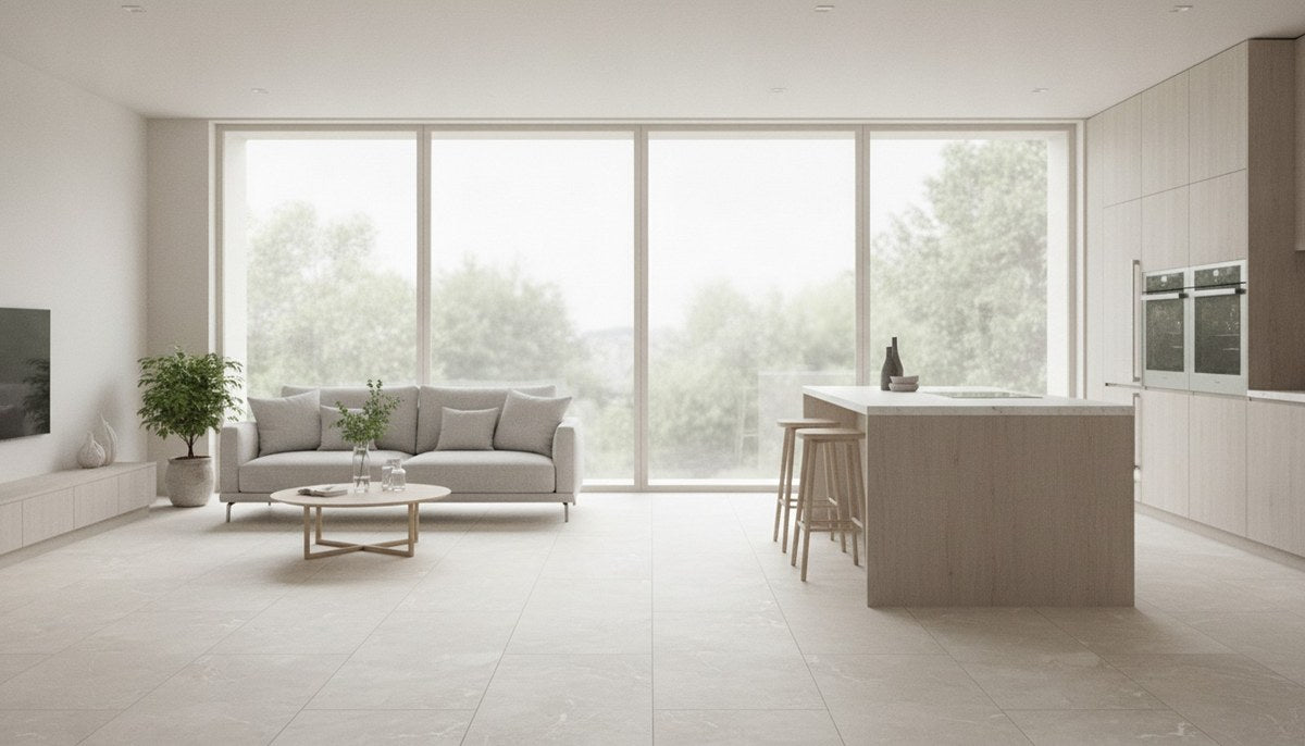 AquaFix Smart Tile (Dryback) Dove Nova room scene