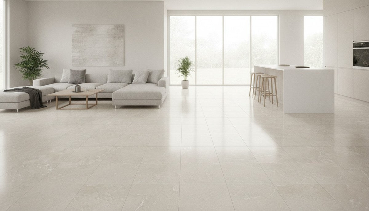 AquaFix Smart Tile (LVP) Dove Nova room scene
