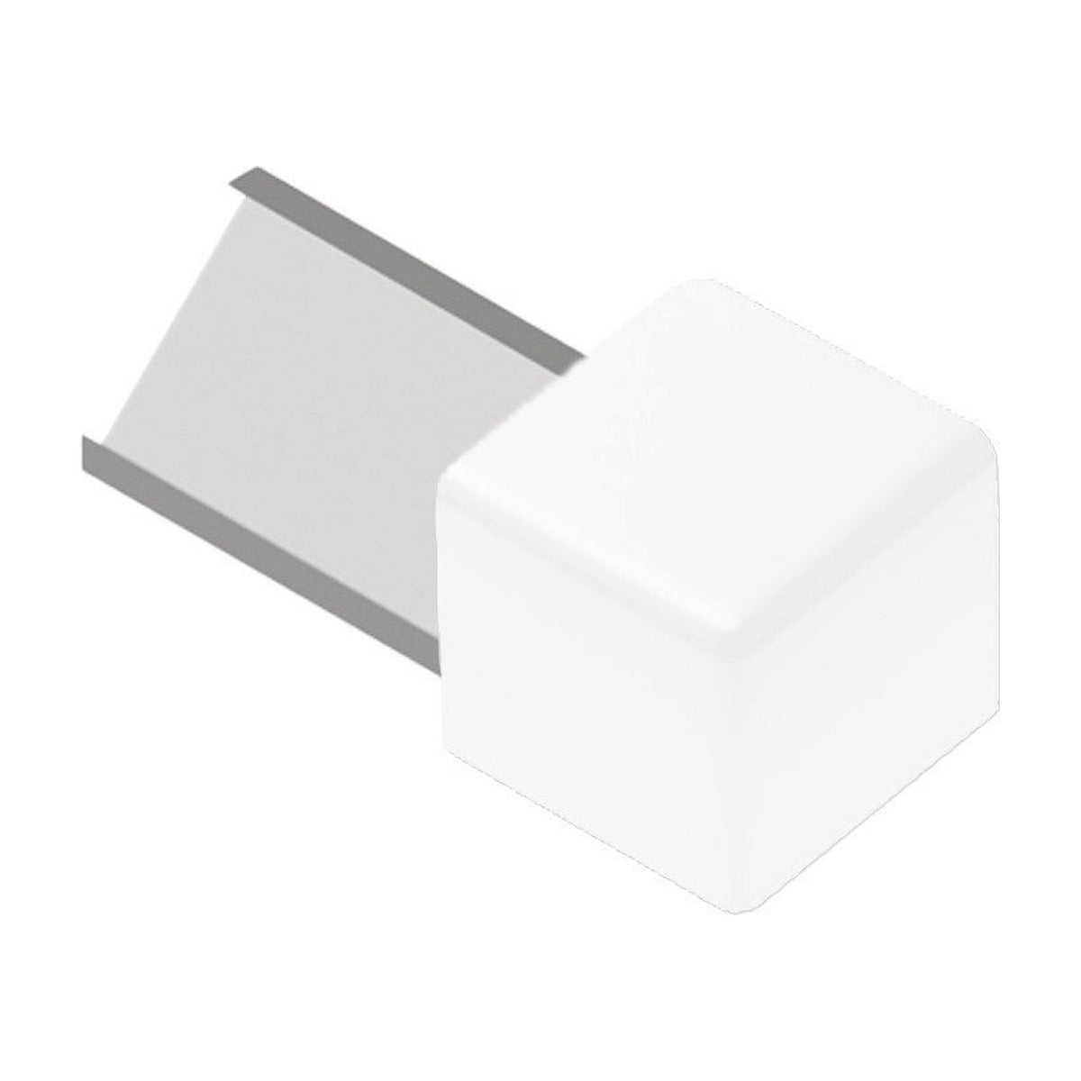 Schluter® QUADEC Corners for Color-Coated Aluminum Profiles, Bright White