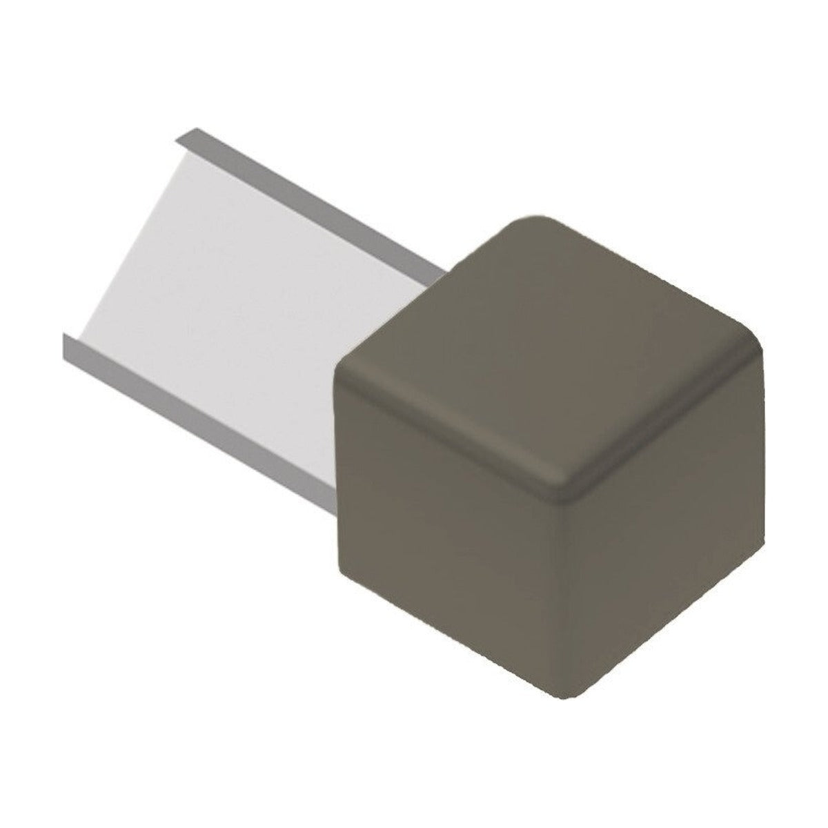 Schluter® QUADEC Corners for Color-Coated Aluminum Profiles, Quartz Grey
