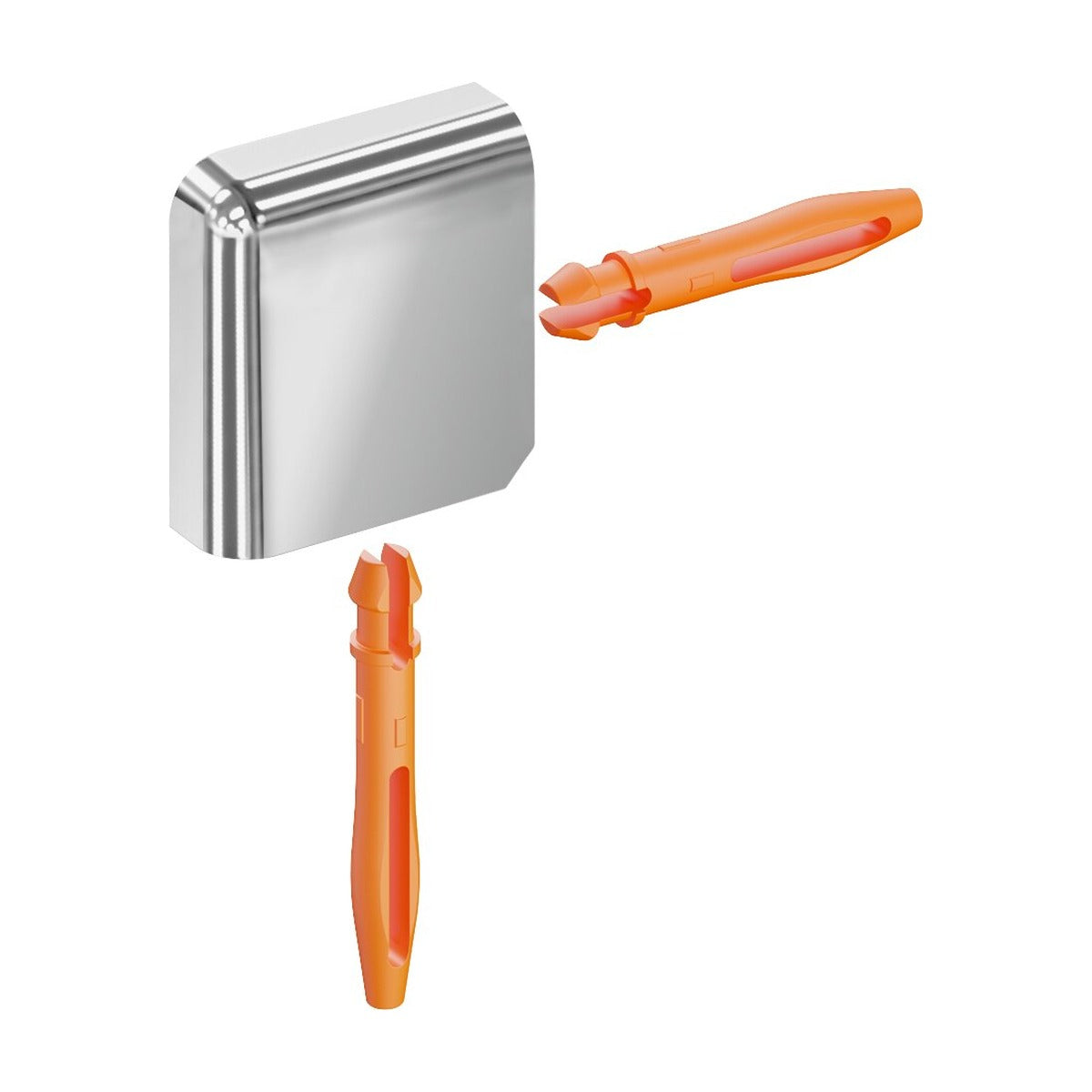 Schluter® JOLLY Outside Corner for Anodized Aluminum Profiles, Polished Chrome