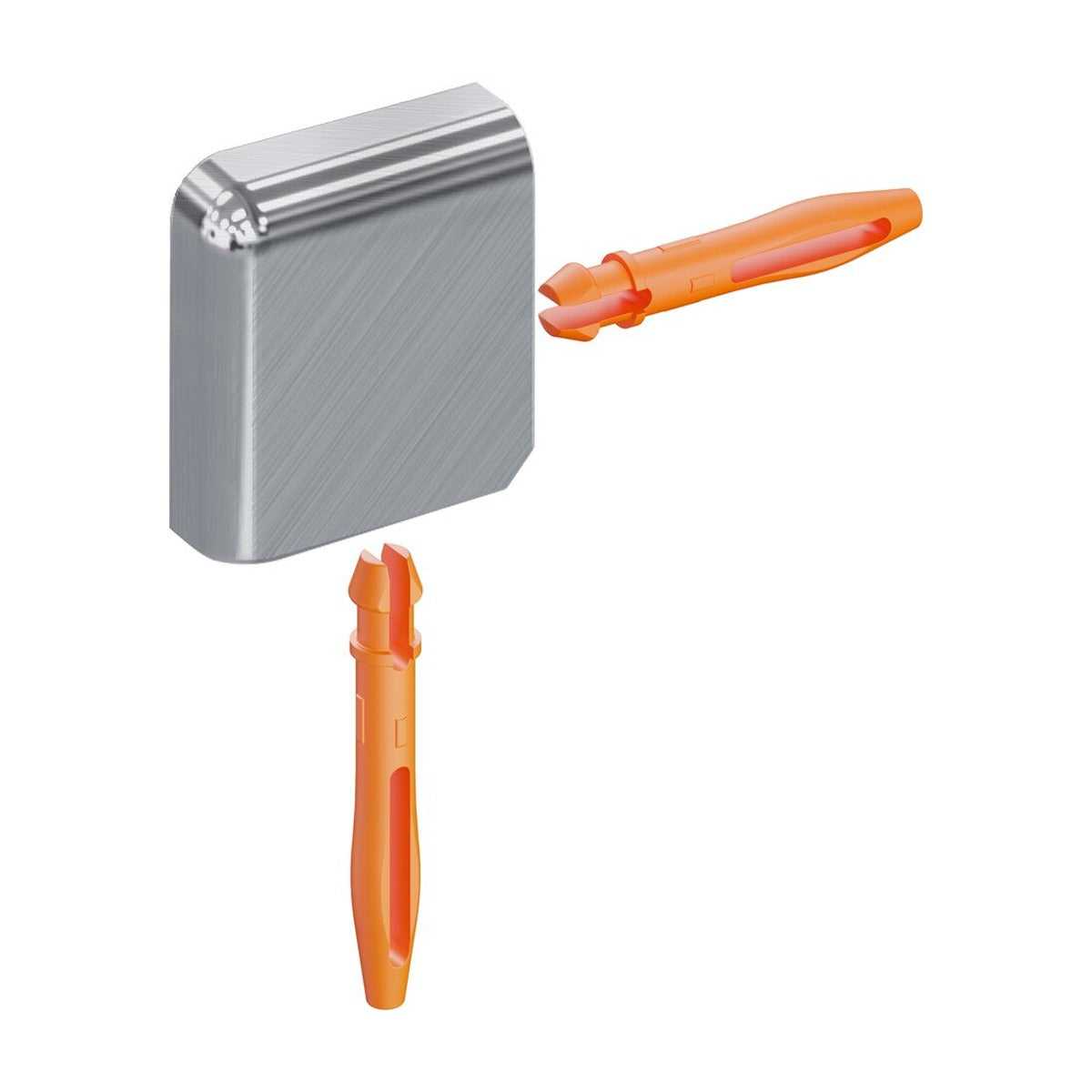 Schluter® JOLLY Outside Corner for Anodized Aluminum Profiles, Brushed Chrome