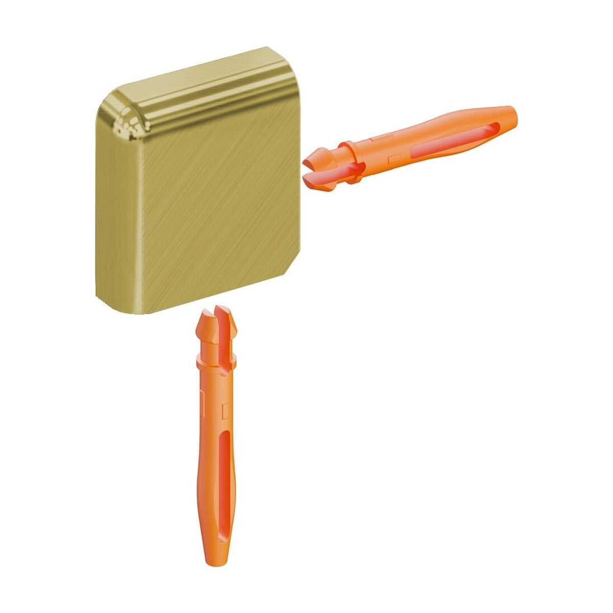 Schluter® JOLLY Outside Corner for Anodized Aluminum Profiles, Brushed Brass