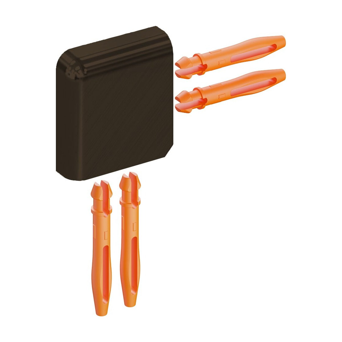 Schluter® JOLLY Outside Corner for Anodized Aluminum Profiles, Brushed Antique Bronze