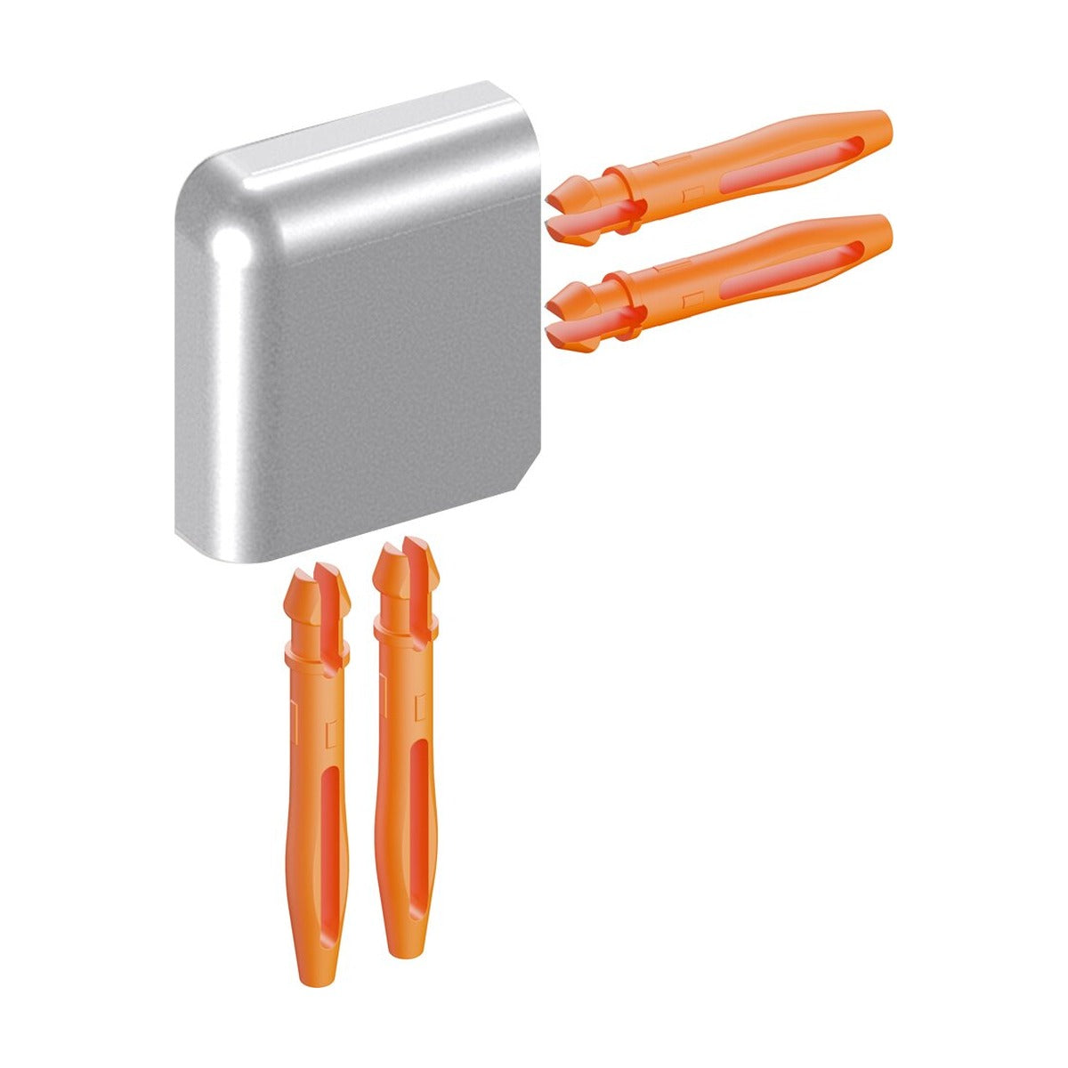 Schluter® JOLLY Outside Corner for Anodized Aluminum Profiles, Satin
