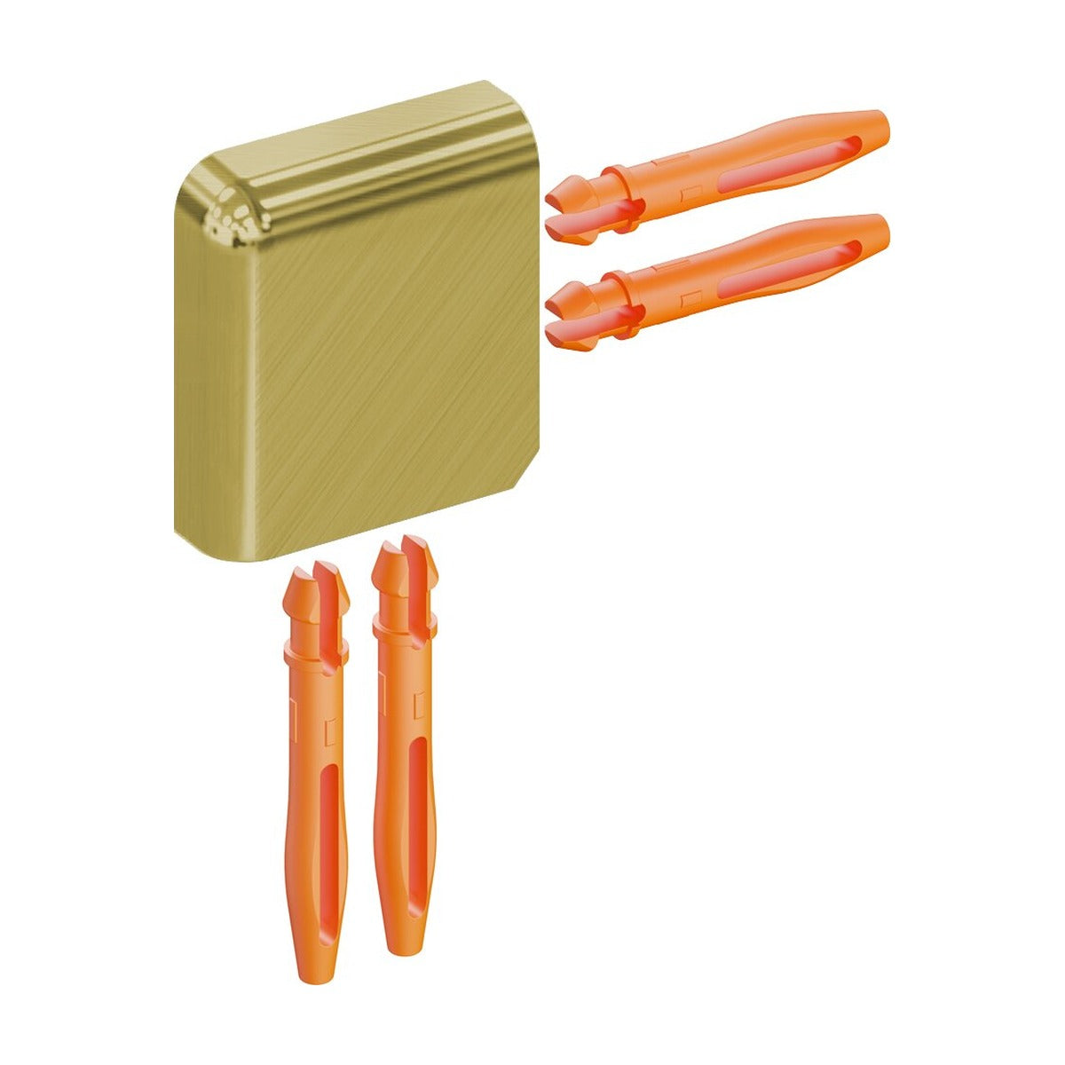 Schluter® JOLLY Outside Corner for Anodized Aluminum Profiles, Brushed Brass