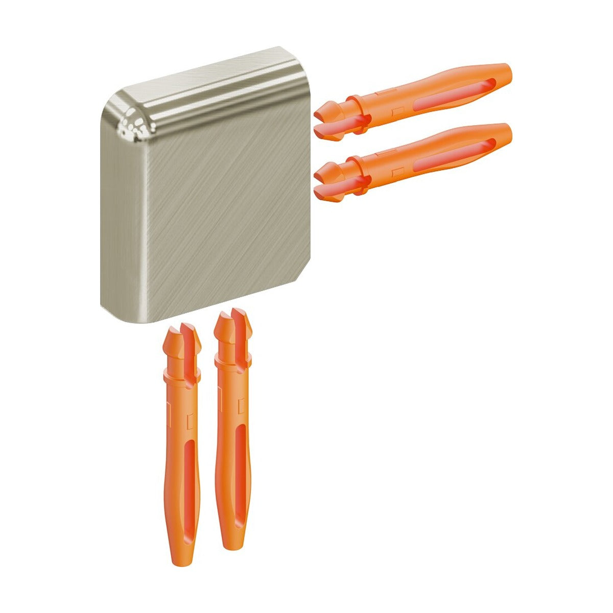 Schluter® JOLLY Outside Corner for Anodized Aluminum Profiles, Brushed Nickel