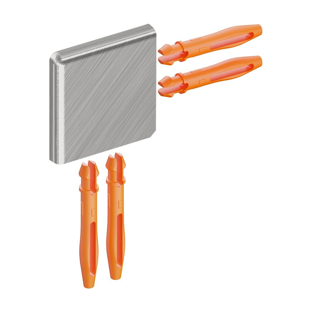 Schluter® JOLLY Outside Corner for Stainless Steel Profiles, Brushed Stainless Steel