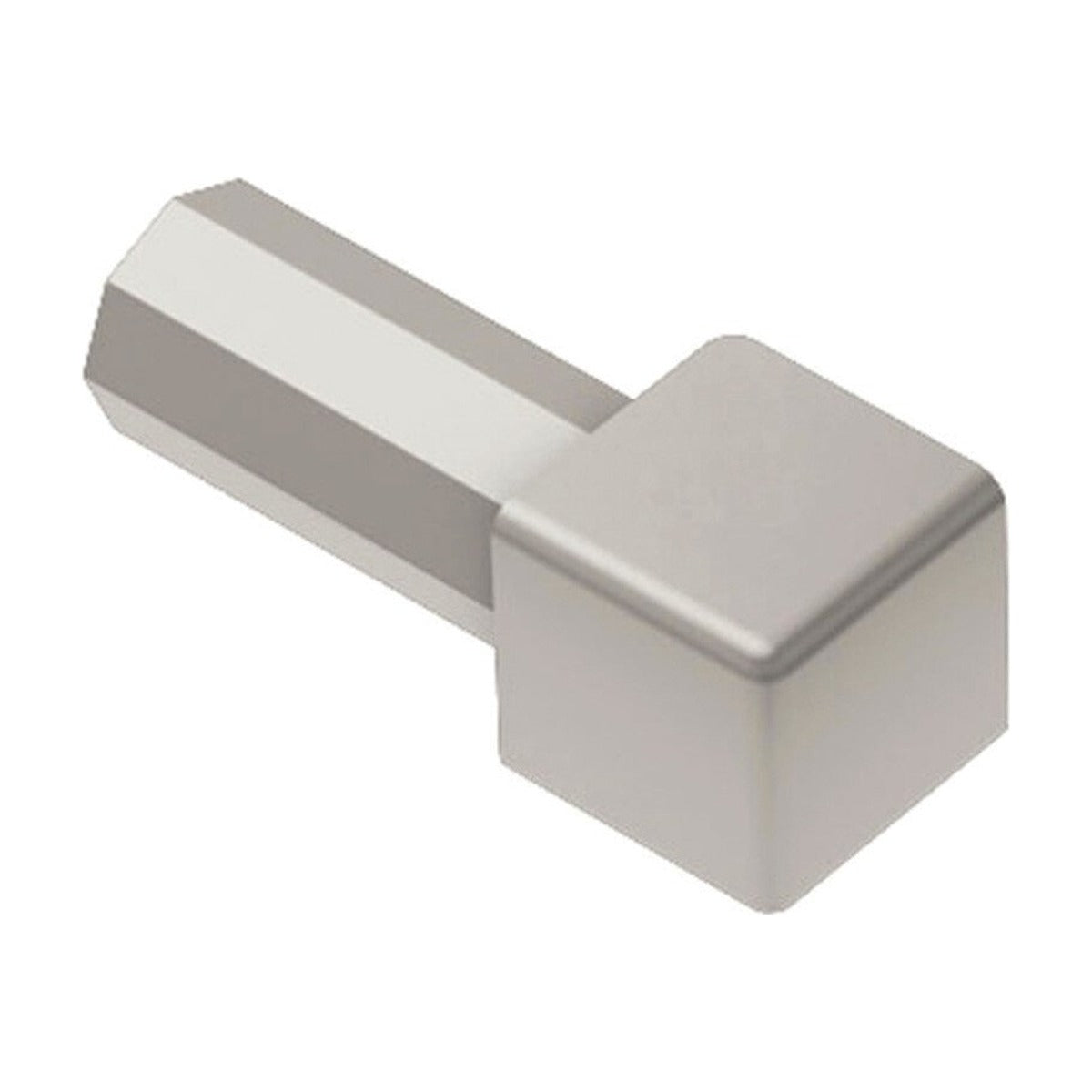 Schluter® QUADEC Inside/Outside Corner for Anodized Aluminum Profiles, Satin Nickel