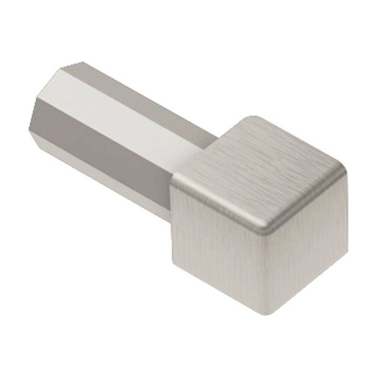 Schluter® QUADEC Inside/Outside Corner for Anodized Aluminum Profiles, Brushed Nickel