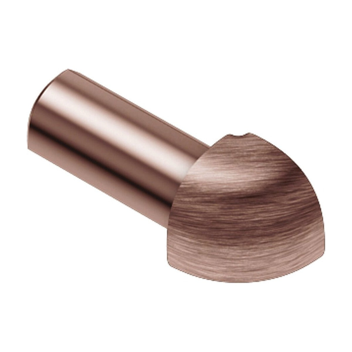 Schluter® RONDEC Corners for Anodized Aluminum Profiles, Brushed Copper