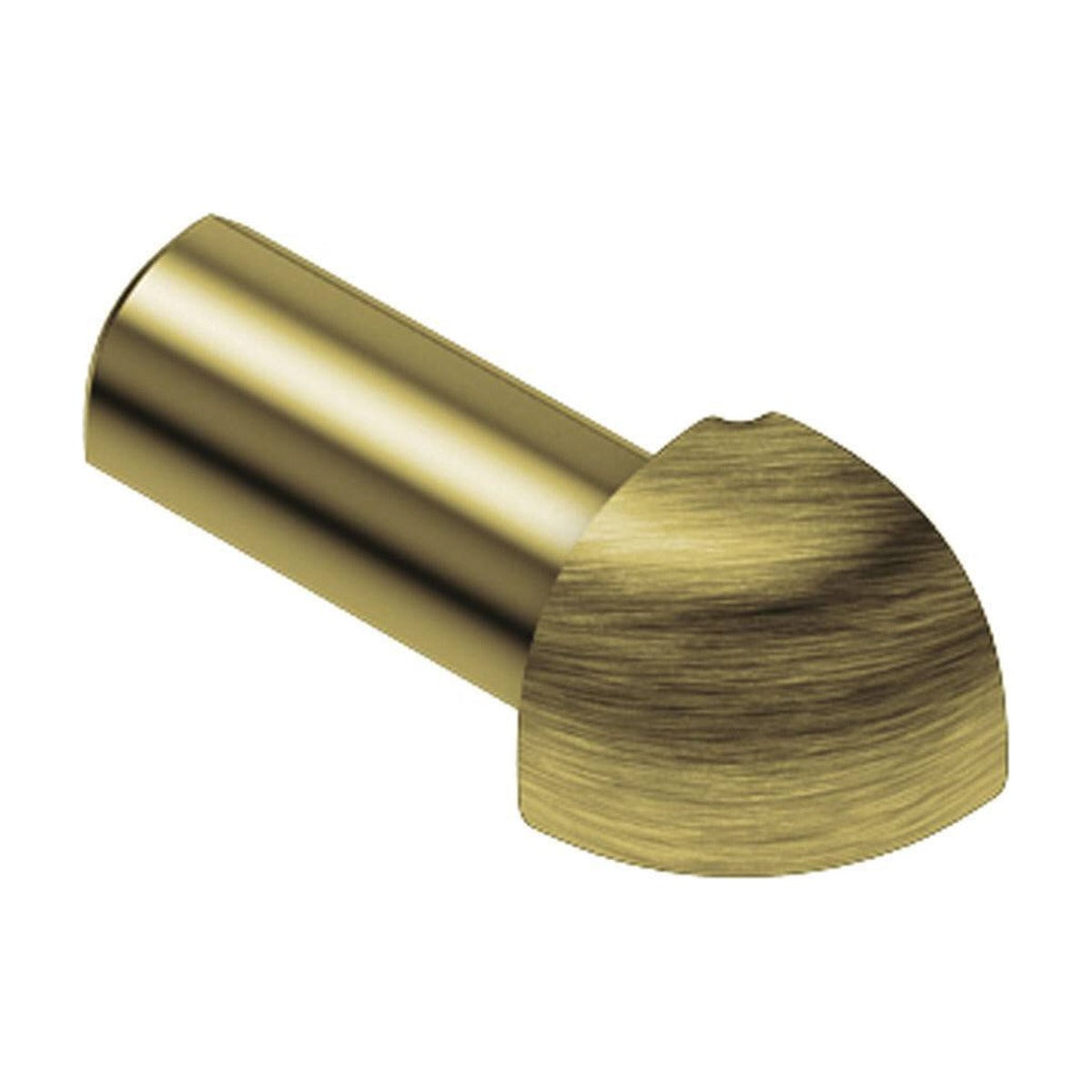 Schluter® RONDEC Corners for Anodized Aluminum Profiles, Brushed Brass