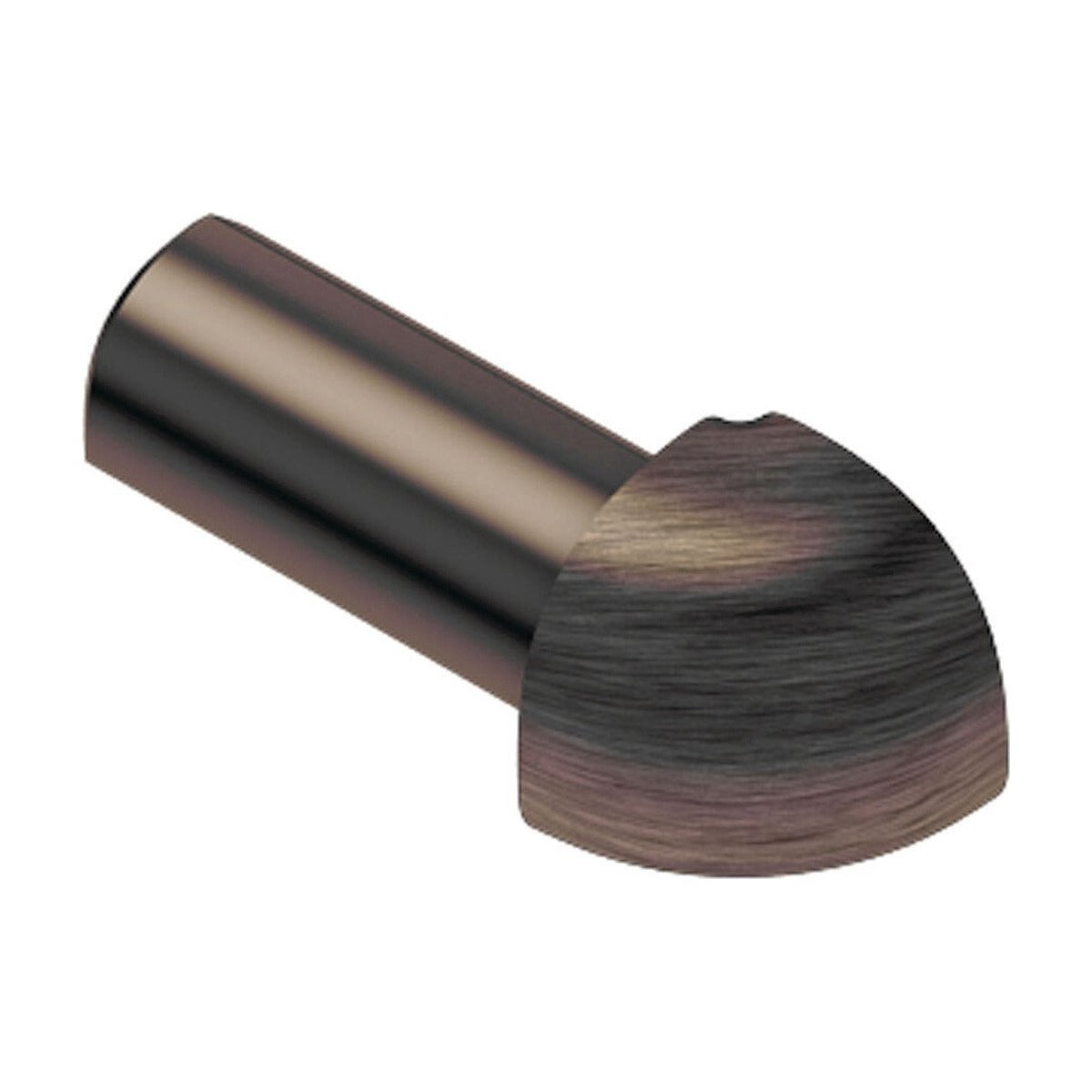 Schluter® RONDEC Corners for Anodized Aluminum Profiles, Brushed Antique Bronze