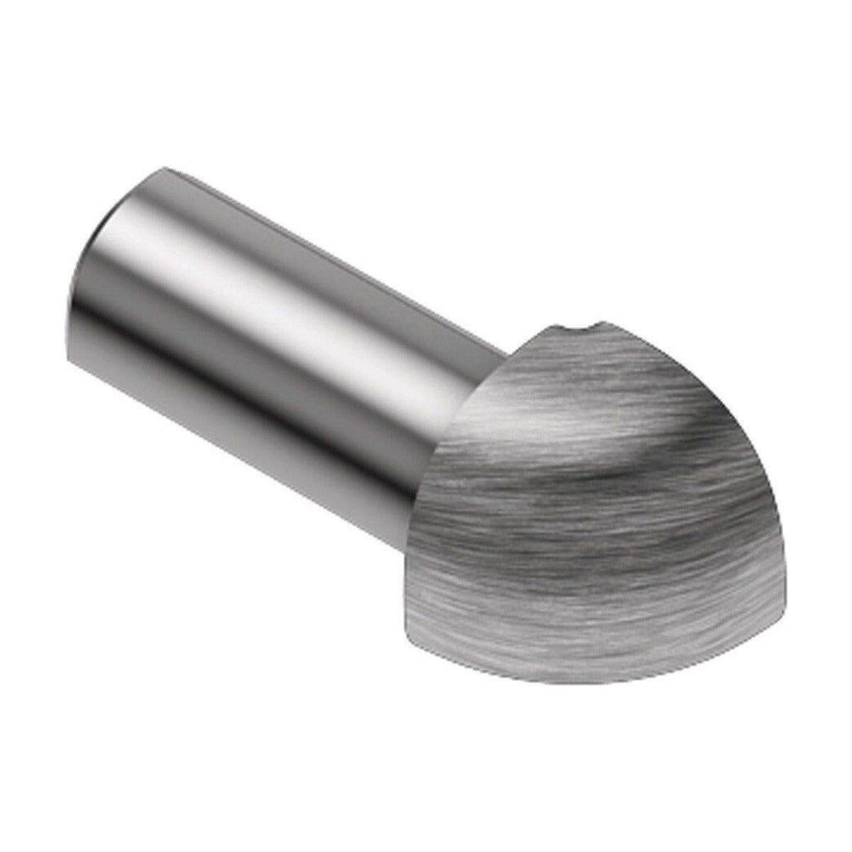 Schluter® RONDEC Corners for Anodized Aluminum Profiles, Brushed Chrome