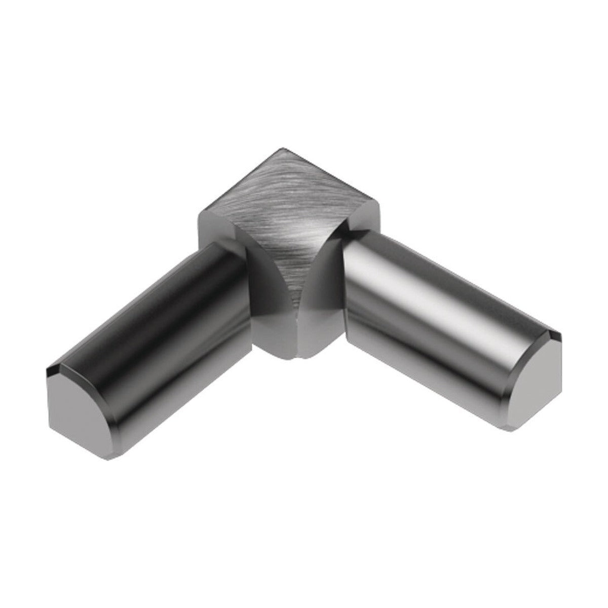 Schluter® RONDEC Corners for Anodized Aluminum Profiles, Brushed Chrome