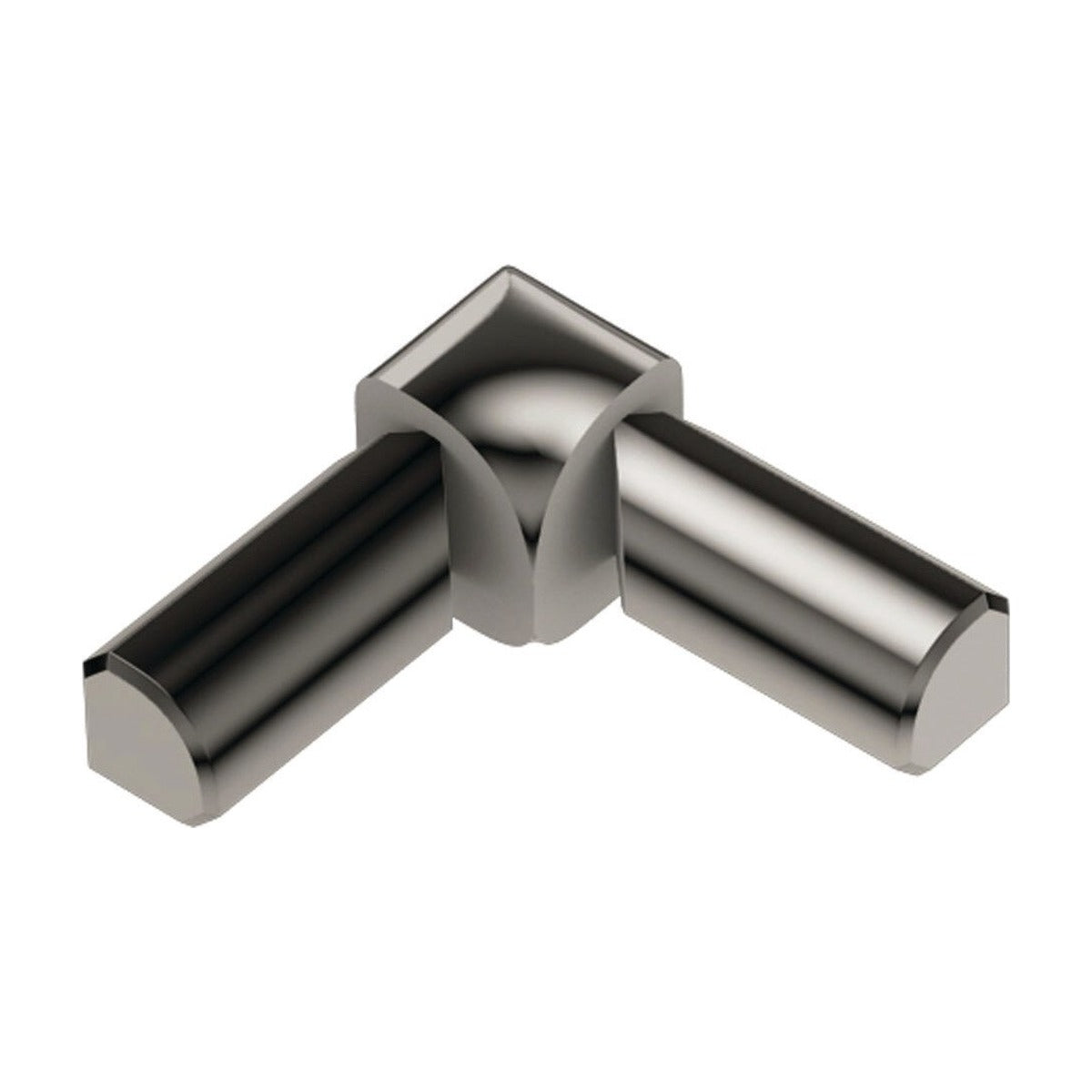 Schluter® RONDEC Corners for Anodized Aluminum Profiles, Polished Nickel