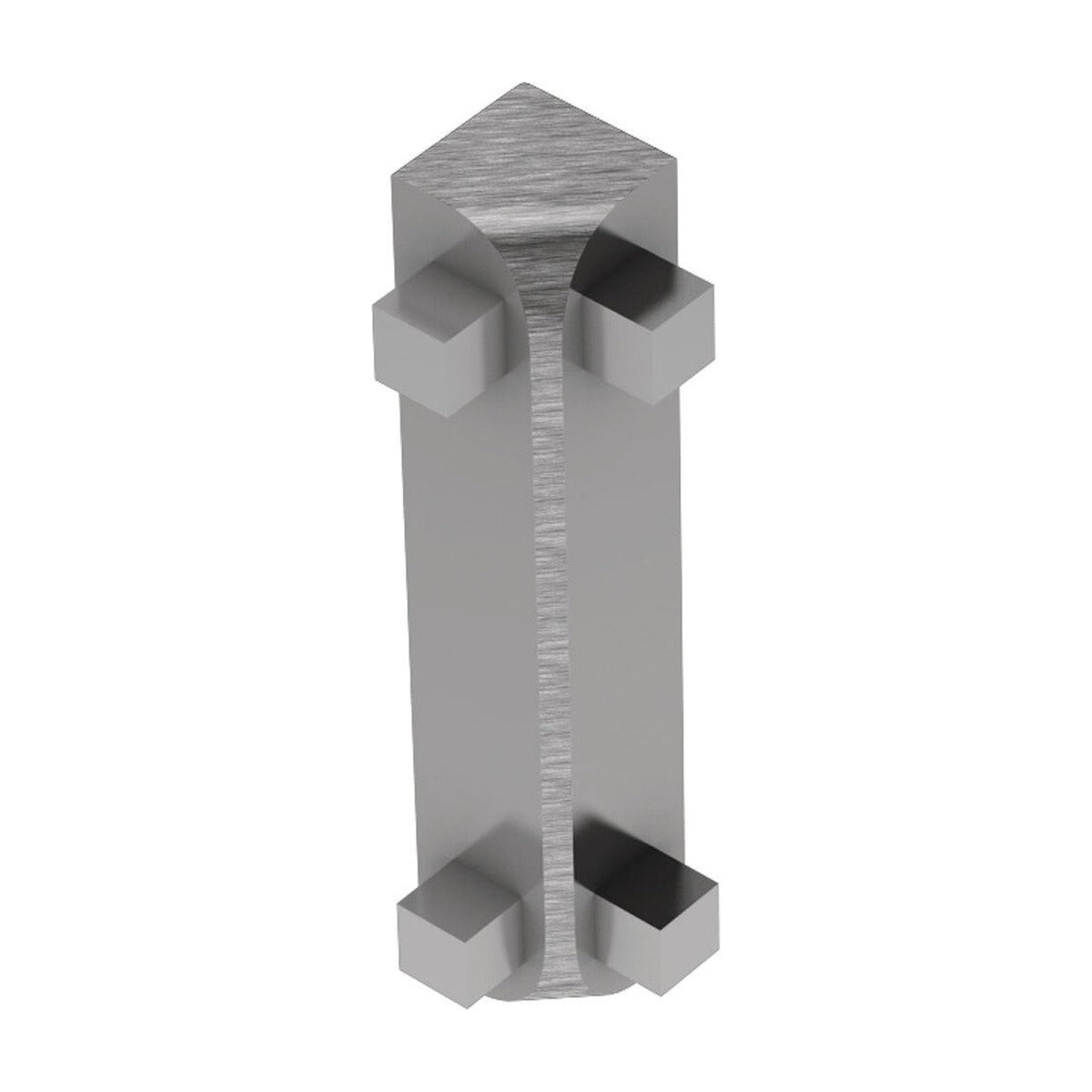 Schluter® RONDEC-CT Corners for Anodized Aluminum Profiles, Brushed Chrome