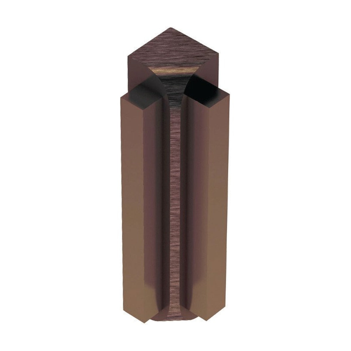 Schluter® RONDEC-STEP-39 Corners for Anodized Aluminum Profiles, Brushed Antique Bronze