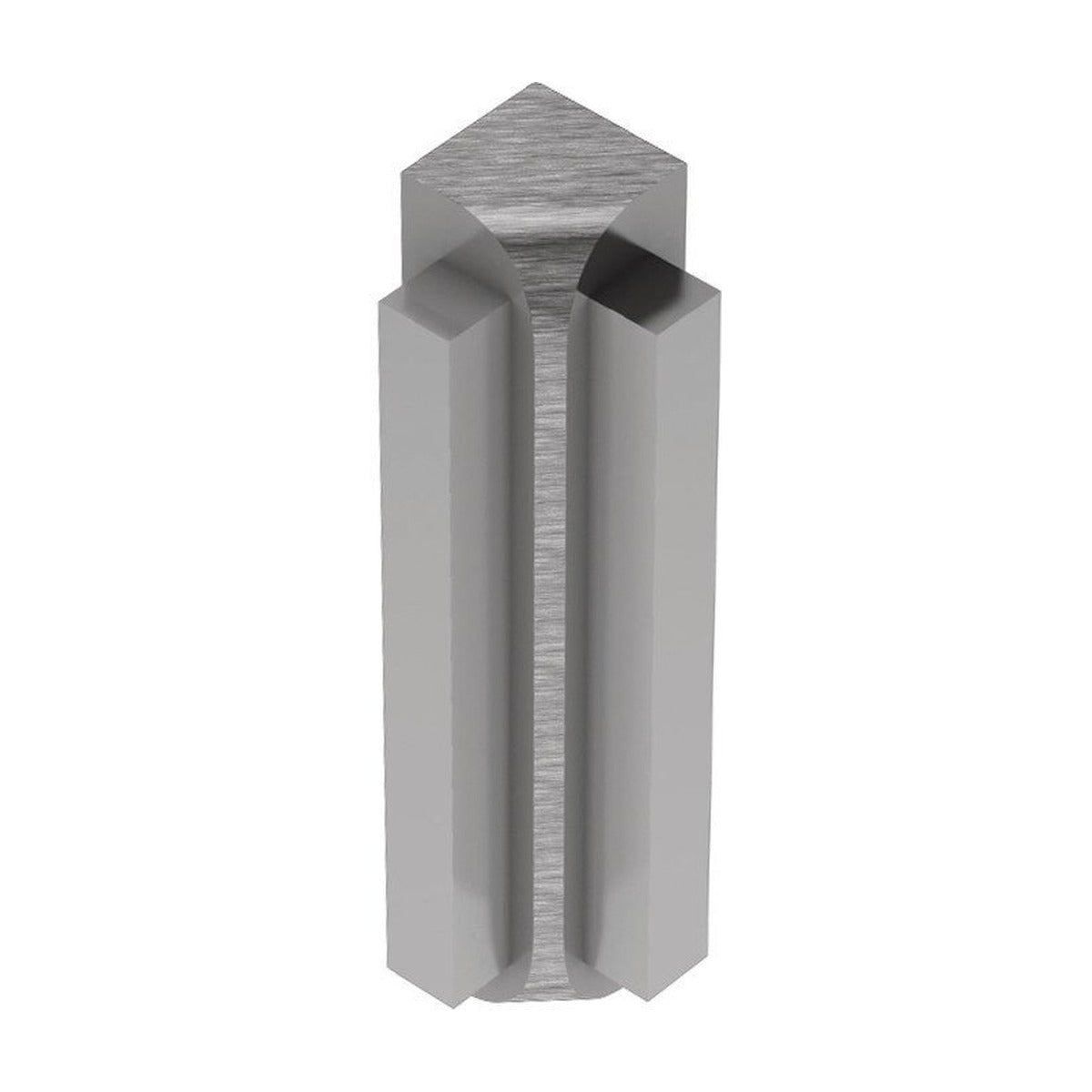 Schluter® RONDEC-STEP-39 Corners for Anodized Aluminum Profiles, Brushed Chrome