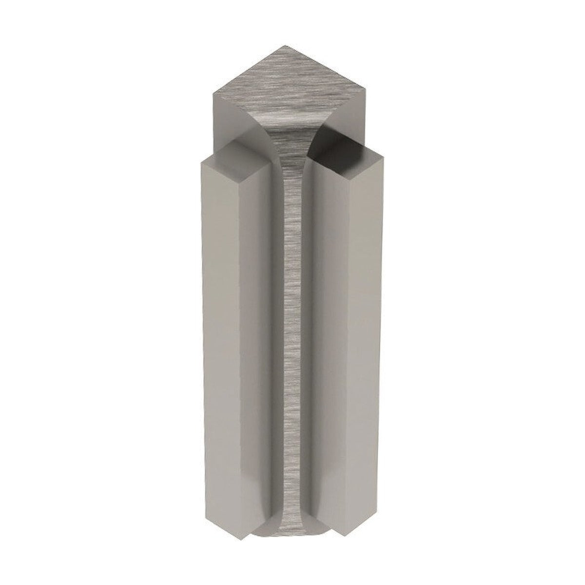Schluter® RONDEC-STEP-39 Corners for Anodized Aluminum Profiles, Brushed Nickel