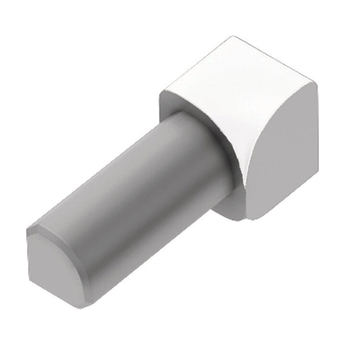 Schluter® RONDEC Corners for Color-Coated Aluminum Profiles, Bright White