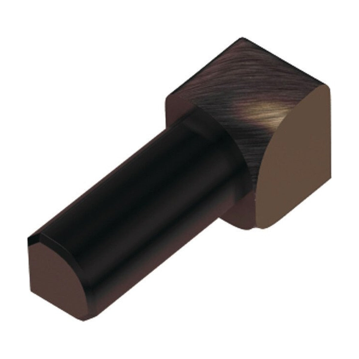 Schluter® RONDEC Corners for Anodized Aluminum Profiles, Brushed Antique Bronze