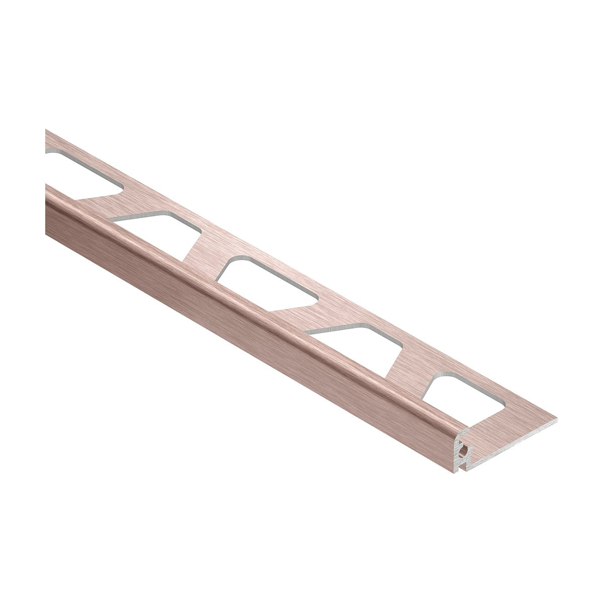Schluter® JOLLY Edge Trim, Anodized Aluminum, Brushed Copper