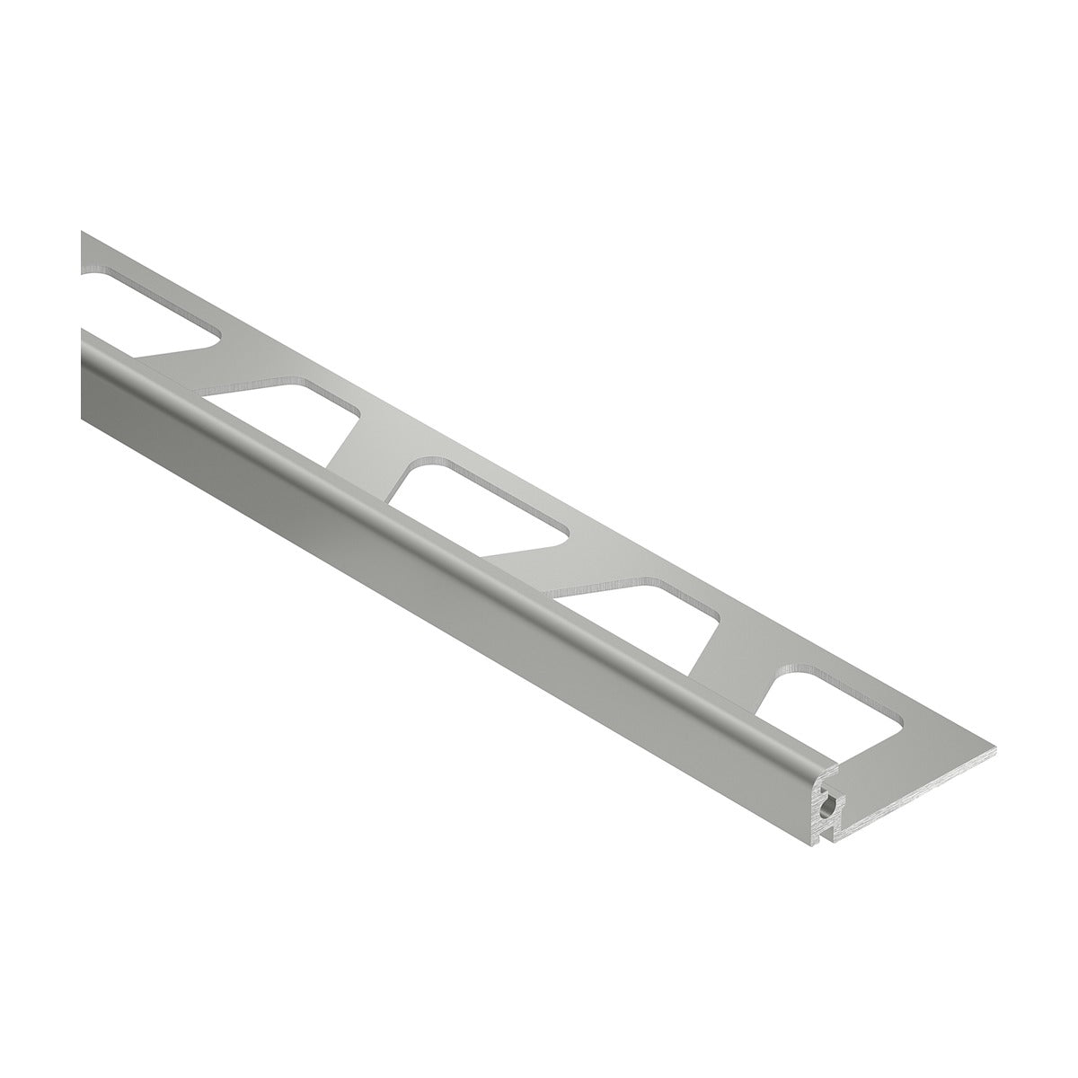 Schluter® JOLLY Edge Trim, Color-Coated Aluminum, Metallic Grey