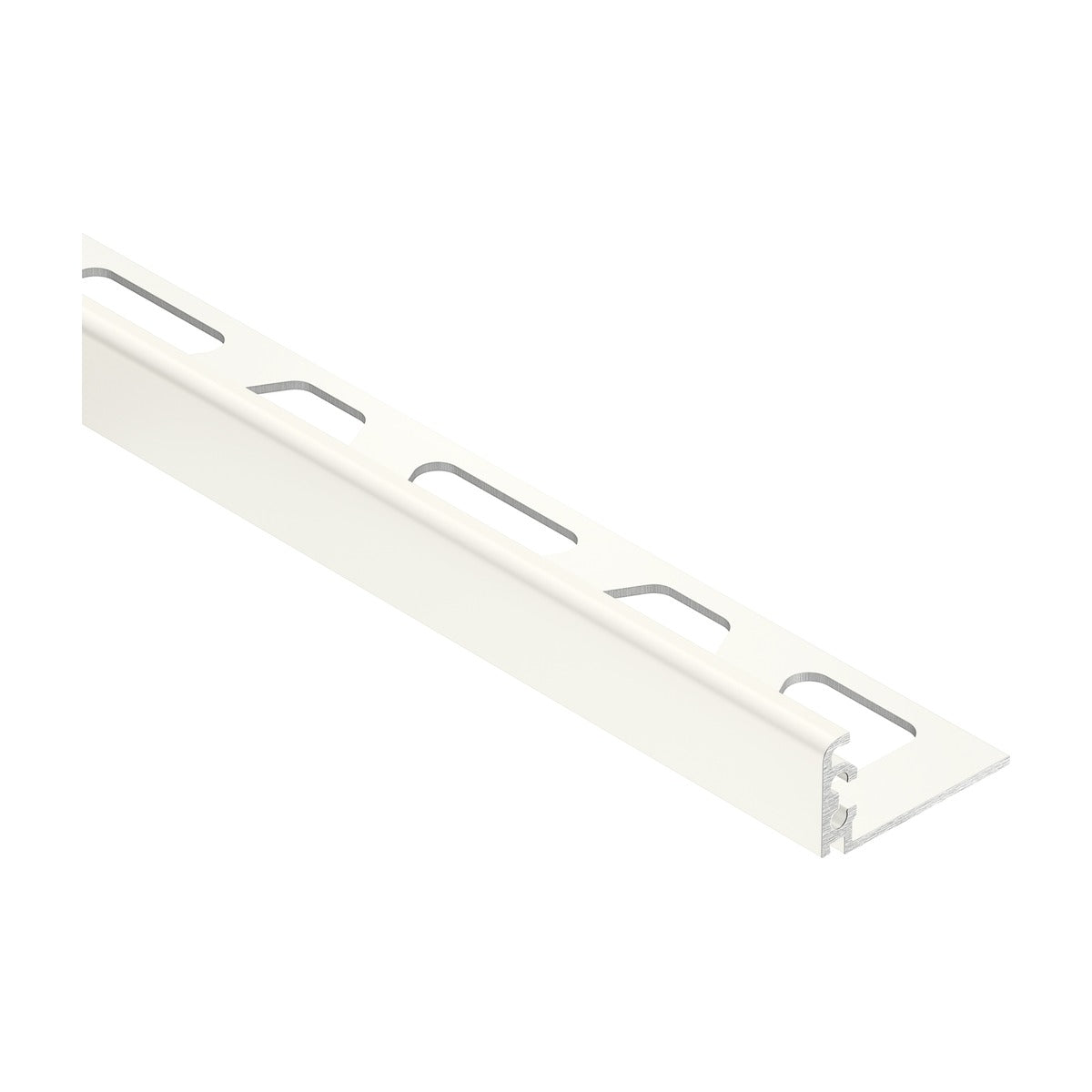 Schluter® JOLLY Edge Trim, Color-Coated Aluminum, Bright White