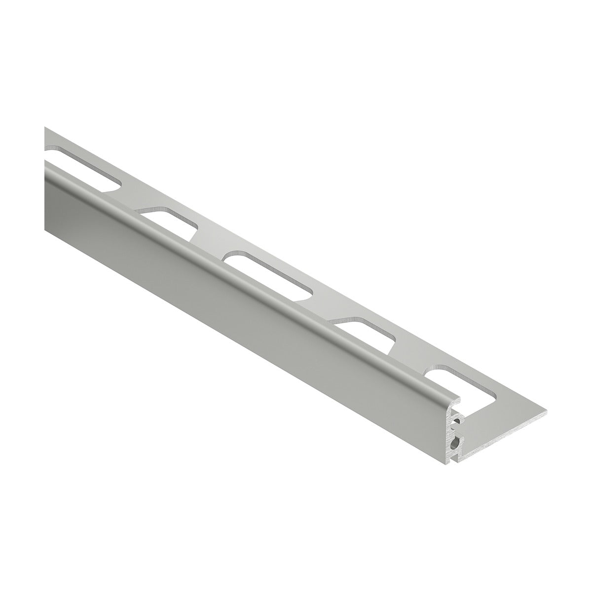 Schluter® JOLLY Edge Trim, Color-Coated Aluminum, Metallic Grey