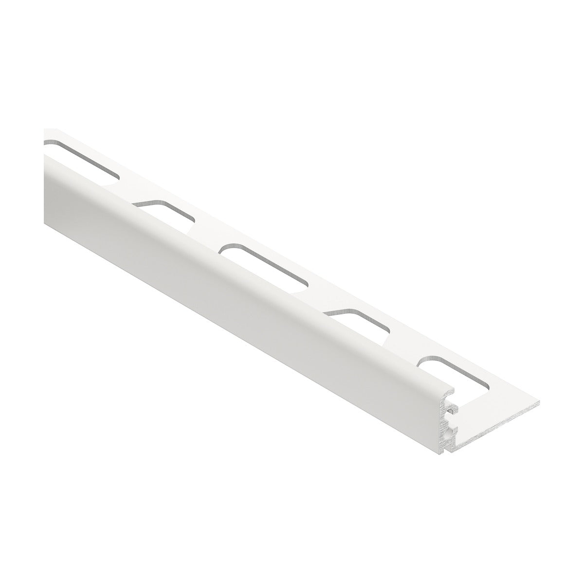 Schluter® JOLLY Edge Trim, Color-Coated Aluminum, Matte White