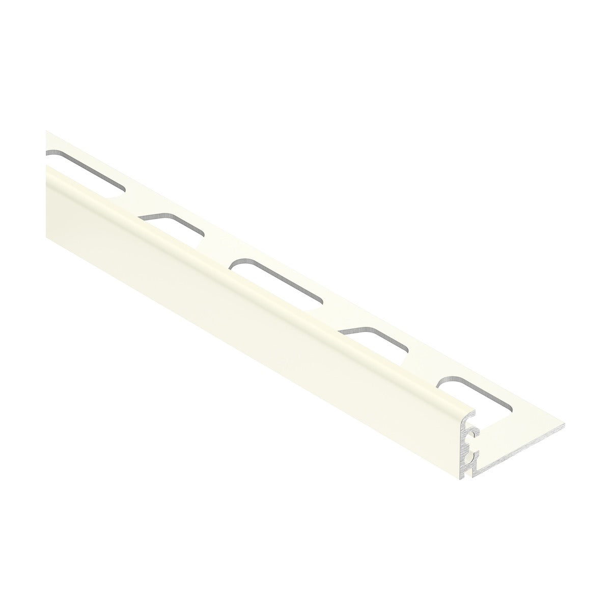 Schluter® JOLLY Edge Trim, Color-Coated Aluminum, White