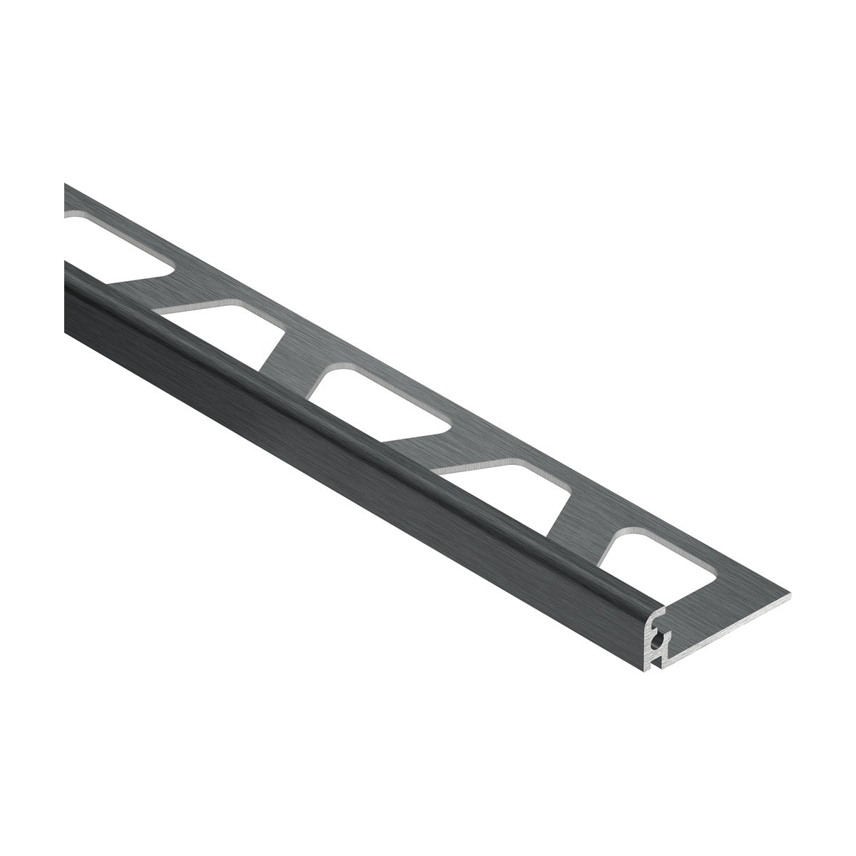 Schluter® JOLLY Edge Trim, Anodized Aluminum, Brushed Graphite
