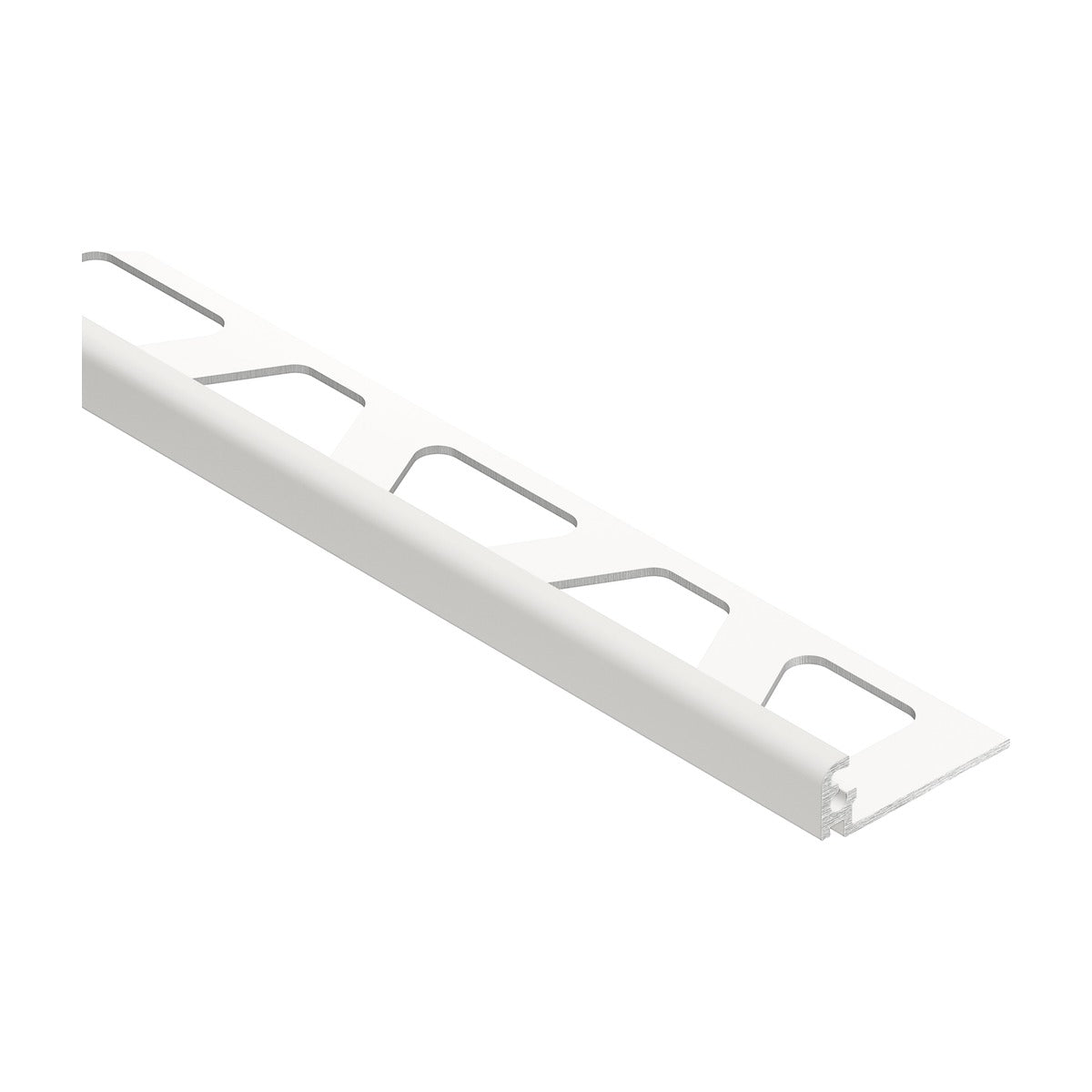 Schluter® JOLLY Edge Trim, Color-Coated Aluminum, Matte White