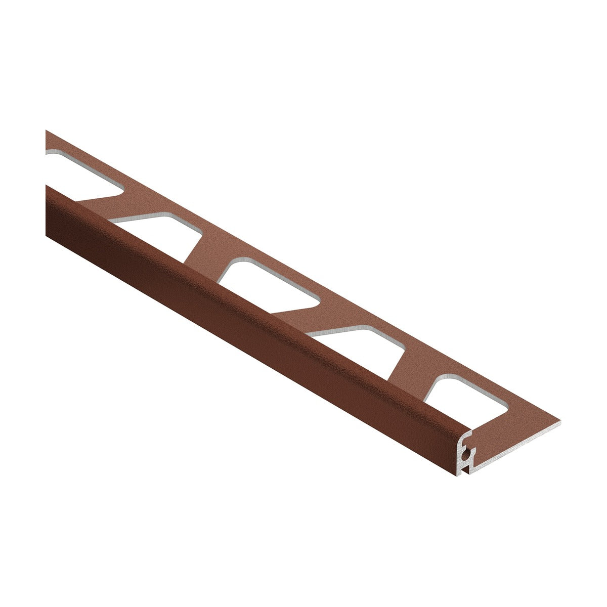 Schluter® JOLLY Edge Trim, TRENDLINE Aluminum, Rustic Brown
