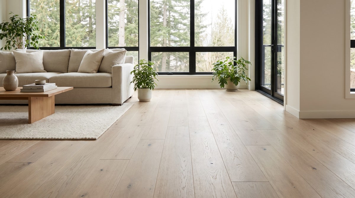 Kitsilano oak floor in a bright living room