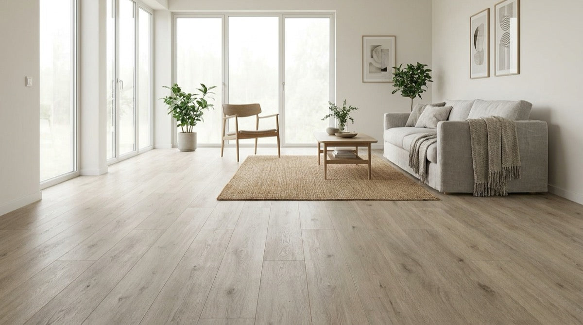 Lighthouse Oak - Custom Impact Glue Down Vinyl Plank- 7" x 48" (51.33 SQ/FT per Box)