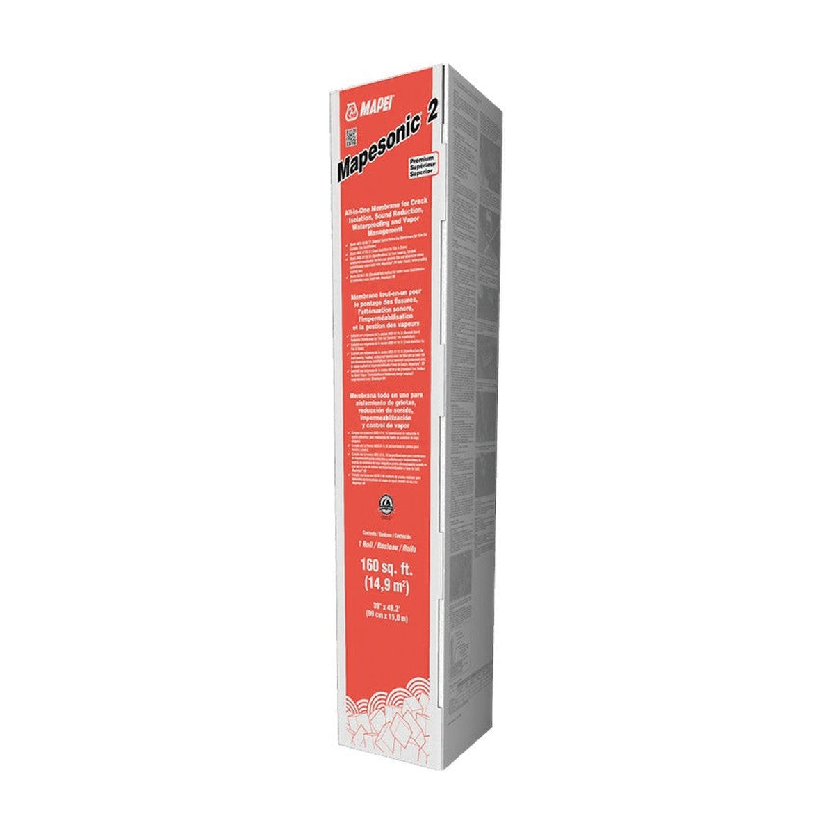 Mapei Mapesonic 2 All-in-One Acoustic Underlayment 39" x 49.2' - 1.93 mm (160 sqft)