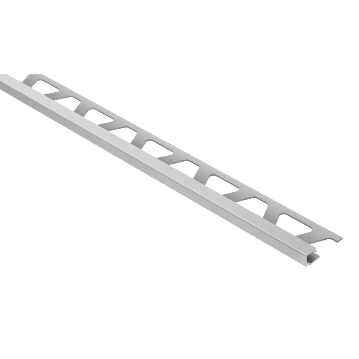 Schluter® QUADEC Square Edge Trim, Color-Coated Aluminum, Classic Grey