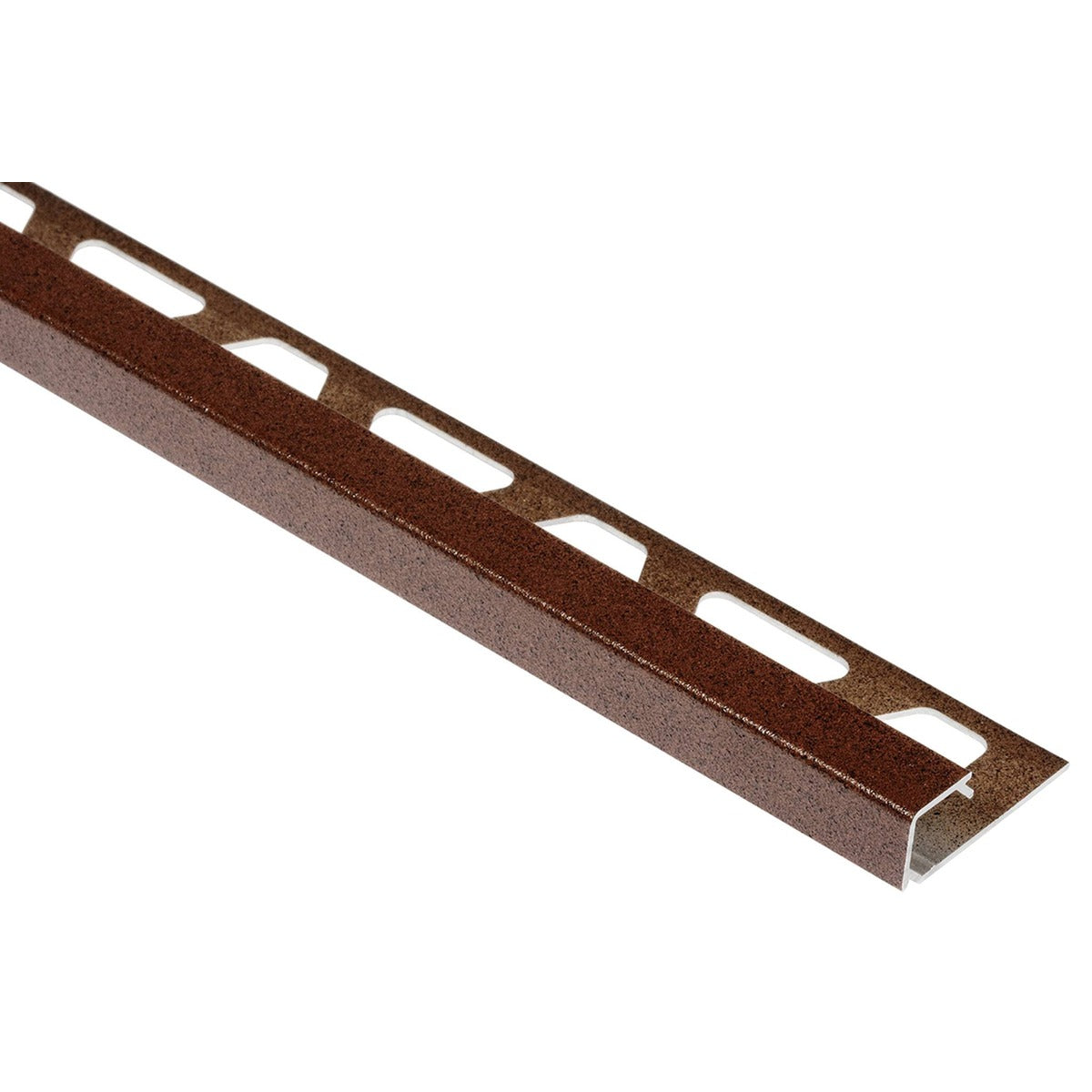 Schluter® QUADEC Square Edge Trim, TRENDLINE Aluminum, Rustic Brown