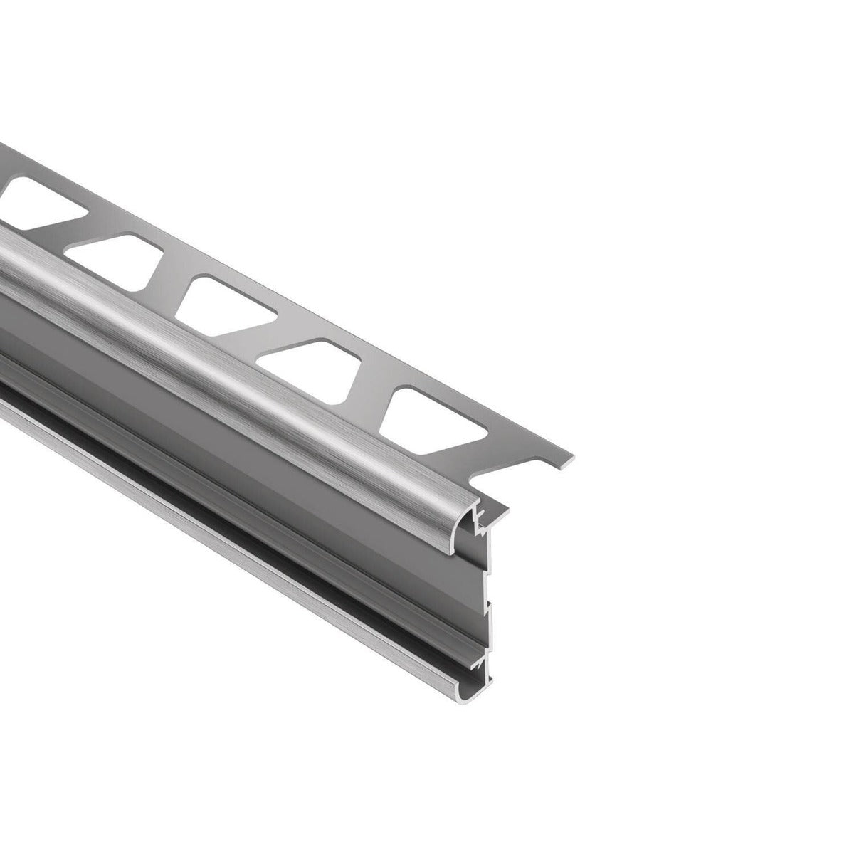 Schluter® RONDEC-CT Counter Trim, Anodized Aluminum, Brushed Chrome