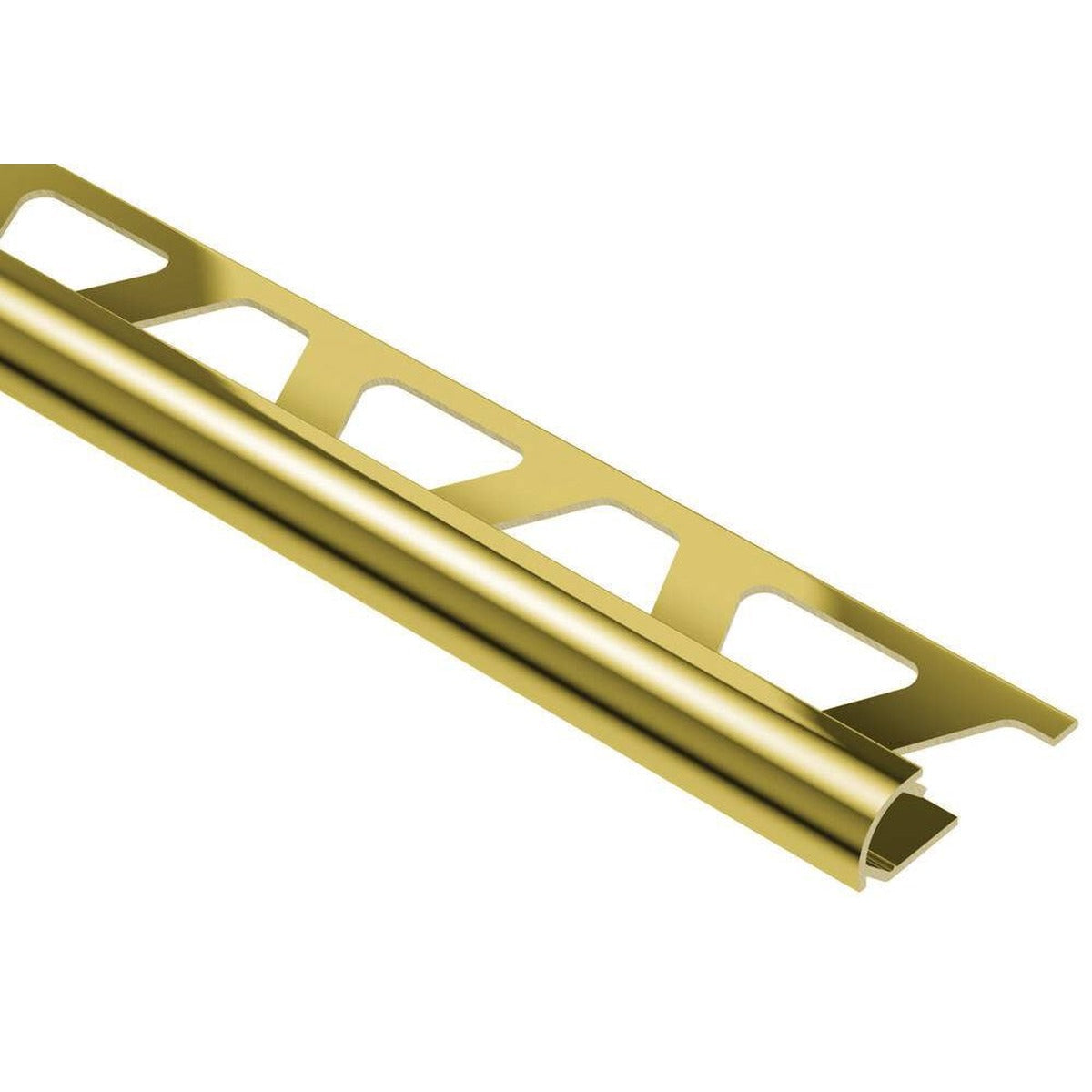 Schluter® RONDEC Bullnose Trim, Anodized Aluminum, Polished Brass