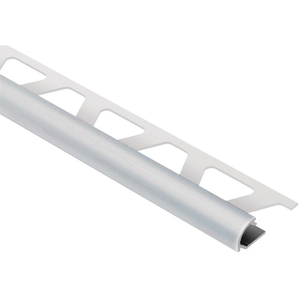 Schluter® RONDEC Bullnose Trim, Color-Coated Aluminum, Light Grey