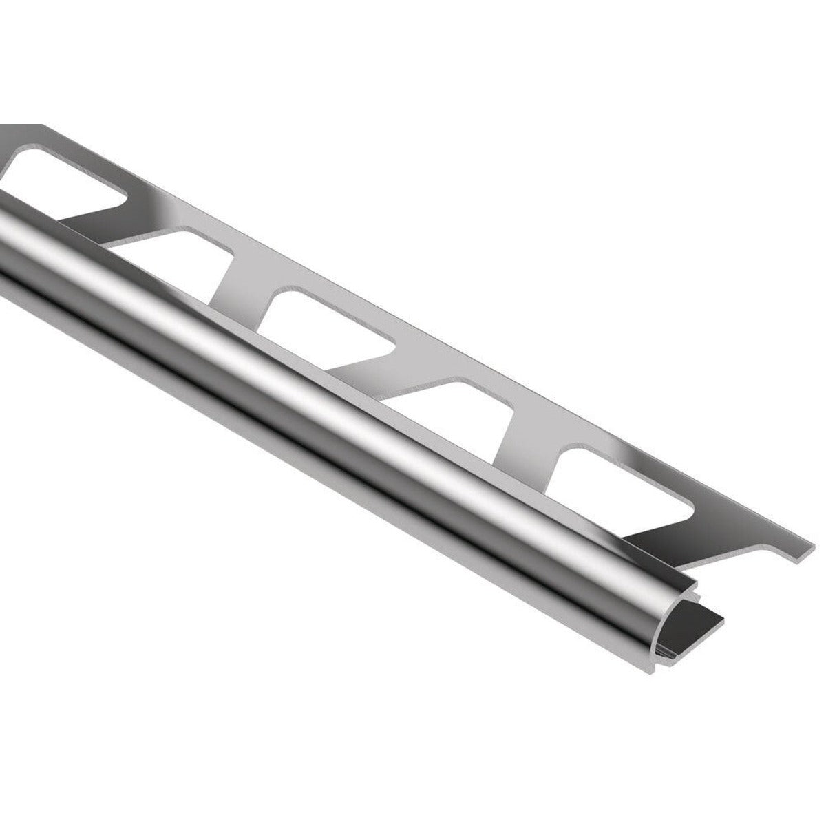 Schluter® RONDEC Bullnose Trim, Anodized Aluminum, Polished Chrome