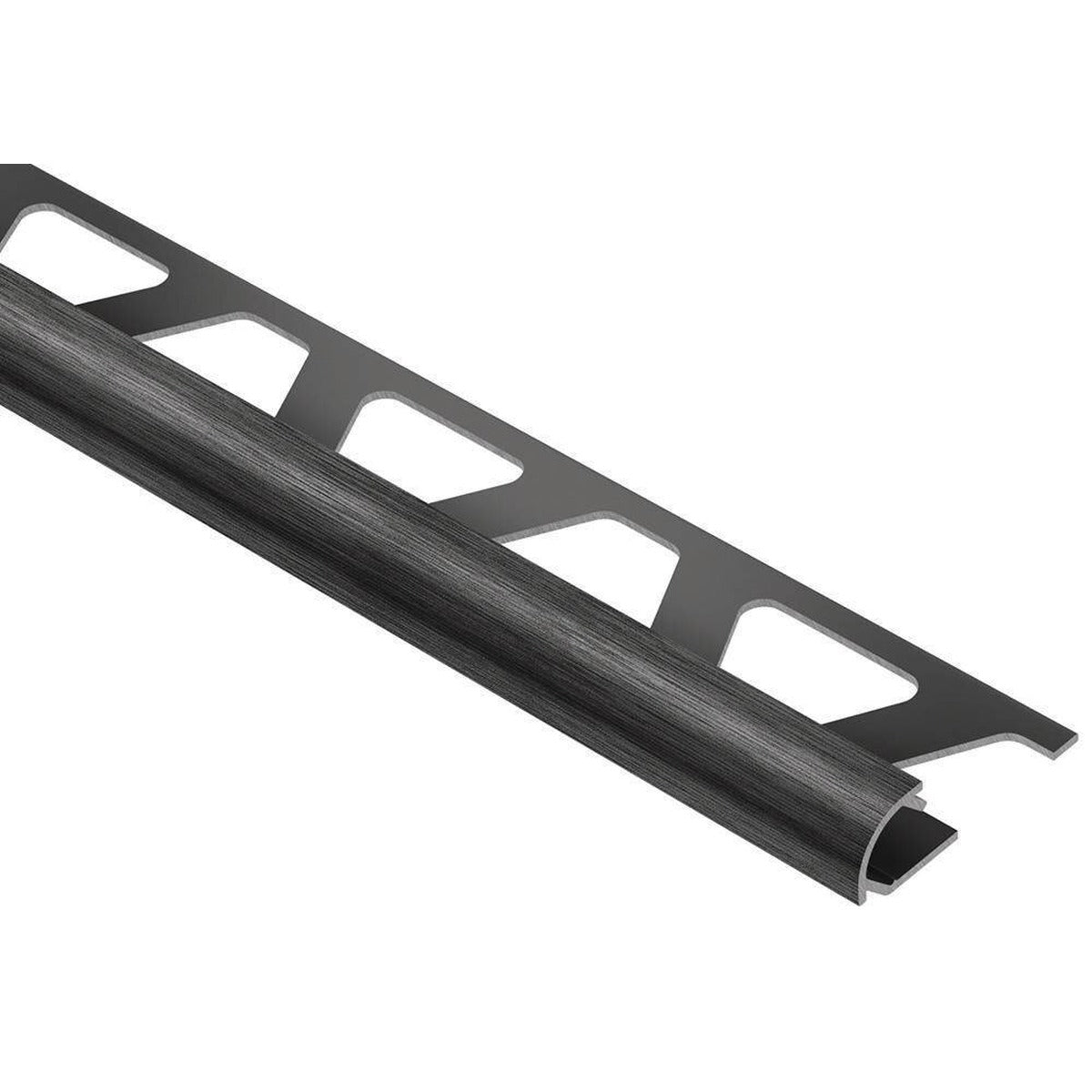 Schluter® RONDEC Bullnose Trim, Anodized Aluminum, Brushed Black