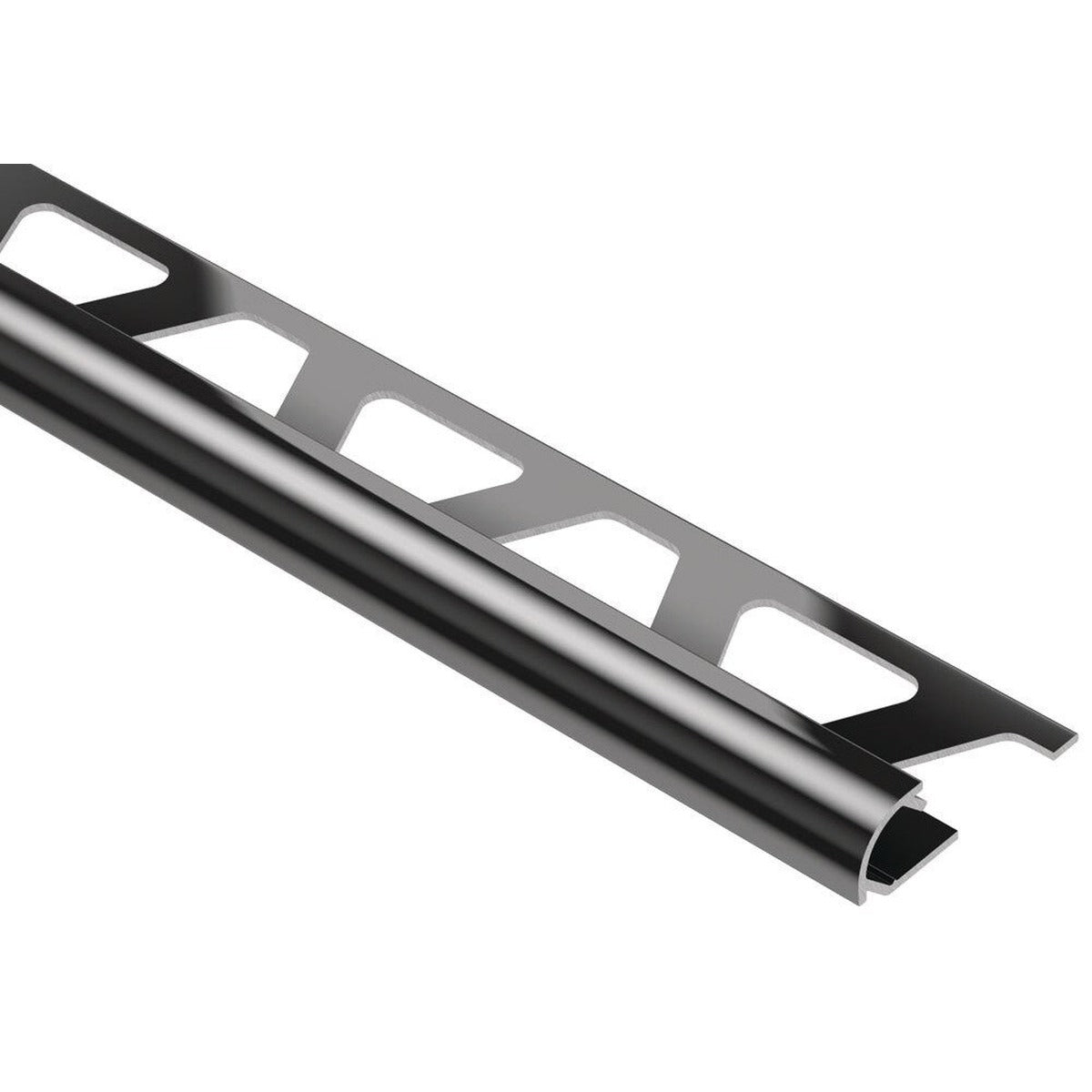 Schluter® RONDEC Bullnose Trim, Anodized Aluminum, Bright Black
