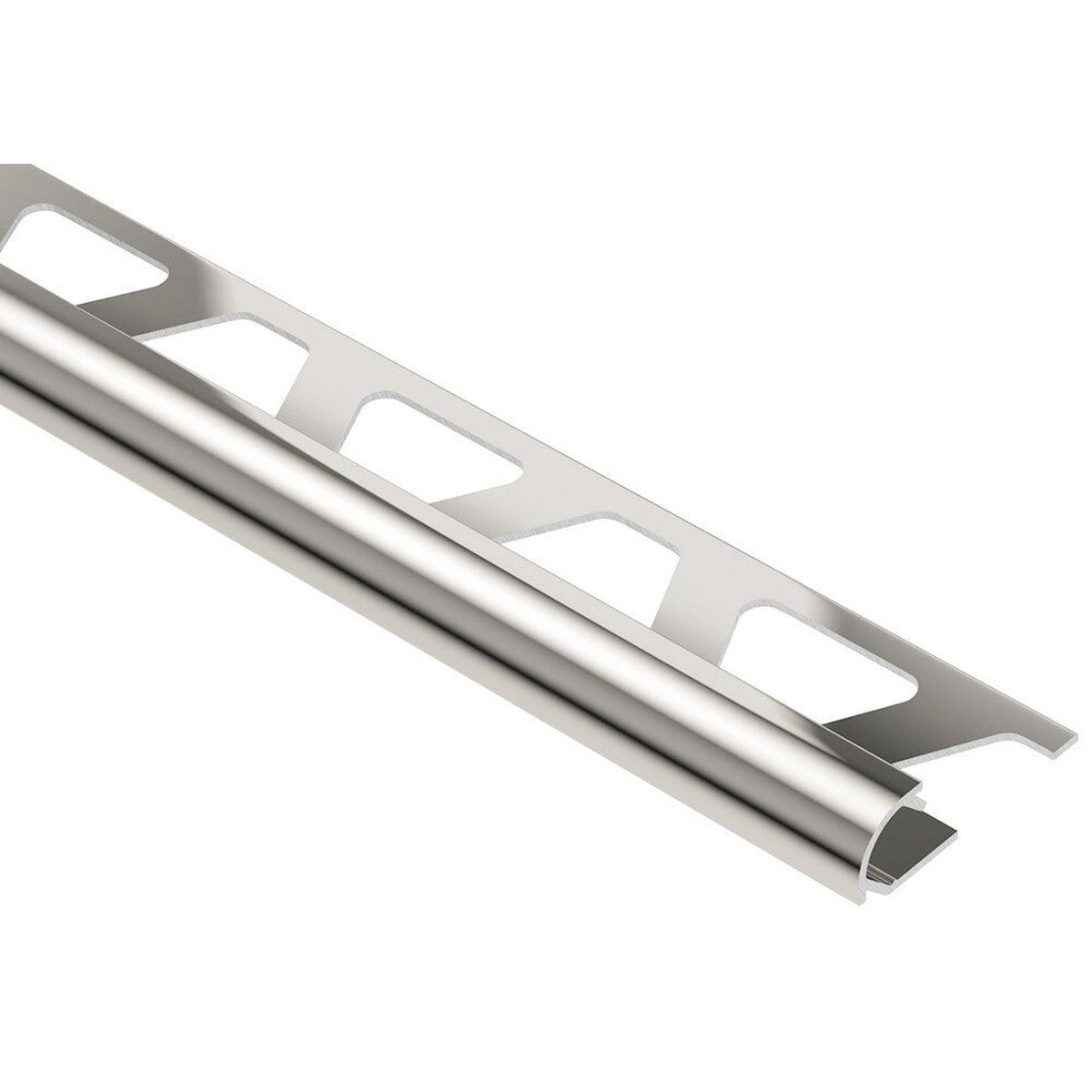 Schluter® RONDEC Bullnose Trim, Anodized Aluminum, Polished Nickel